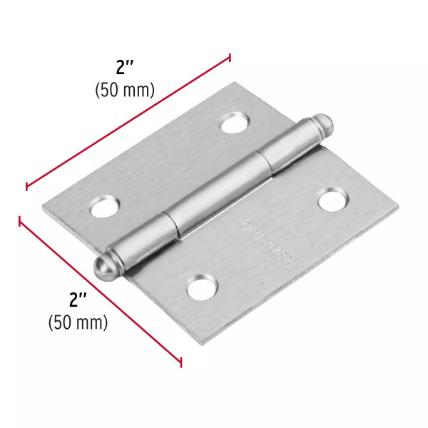 ‣ Bisagra cuadrada 2", satinada... | Hermex