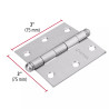 ‣ Bisagra cuadrada 3" satinada HERMEX | Hermex