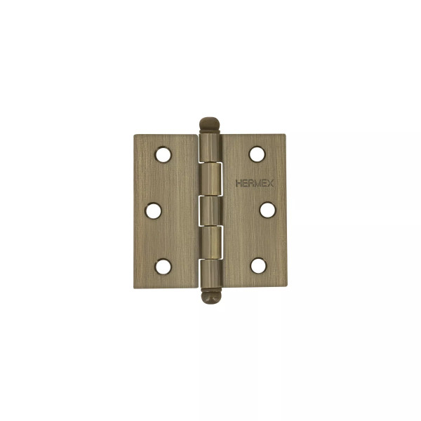 ‣ Bisagra cuadrada 2-1/2" latón antiguo... | Hermex