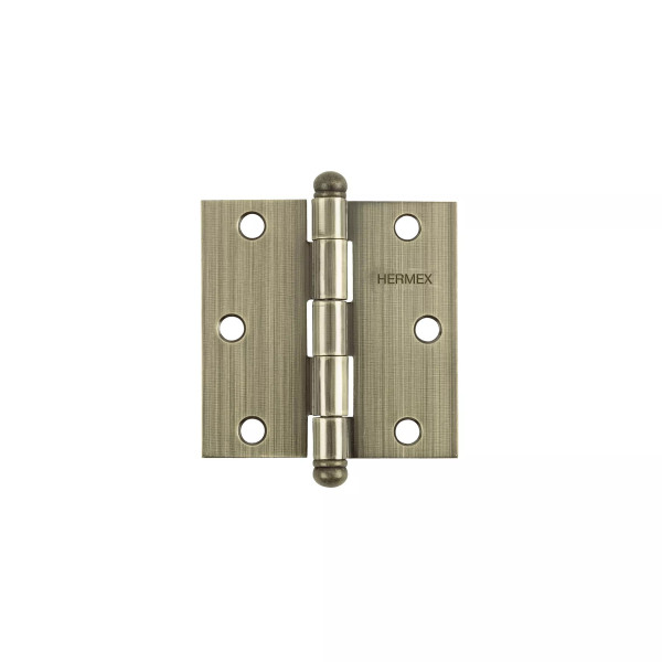 ‣ Bisagra cuadrada 3" latón antiguo | Hermex