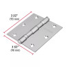 ‣ Bisagra cuadrada 3-1/2" acero inox... | Hermex