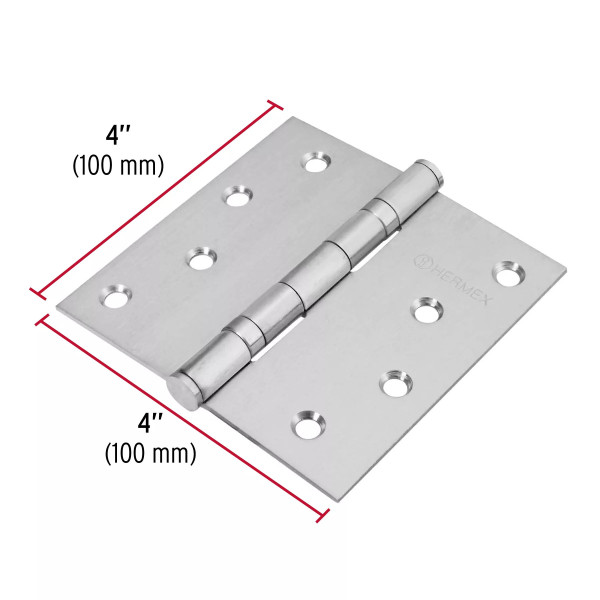‣ Bisagra cuadrada 4" acero inox... | Hermex