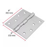 ‣ Bisagra cuadrada 4" acero inox... | Hermex