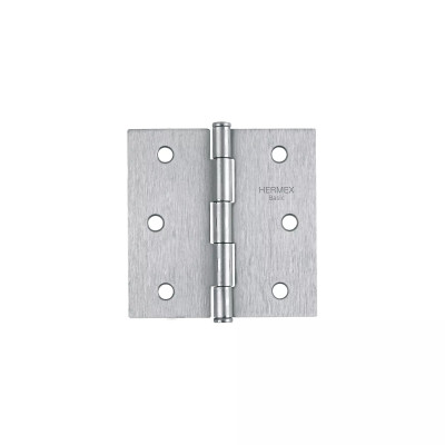 ‣ Bisagra cuadrada 3", satinada, BASIC... | Hermex Basic