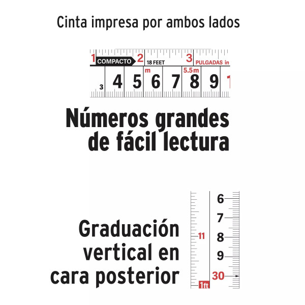 Flexómetro Compacto Contra Impactos 8 M Cinta 25 Mm, Truper | Flexómetros / Cintas Metricas Ferreterias Ferretodo