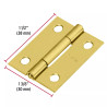 ‣ Bisagra rect. 1-1/2" acero latonado | Hermex