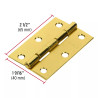 ‣ Bisagra rect. 2-1/2" acero latonado... | Hermex