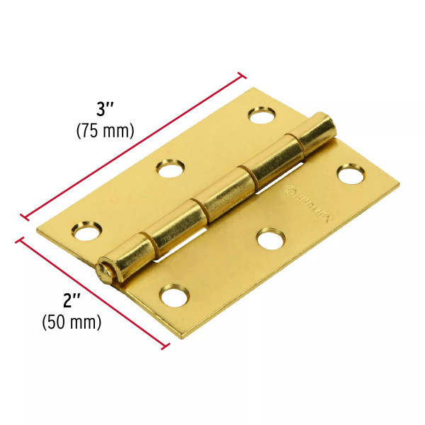 ‣ Bisagra 3" acero latonado... | Hermex