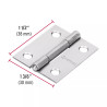 ‣ Bisagra rectangular 1-1/2" acero... | Hermex