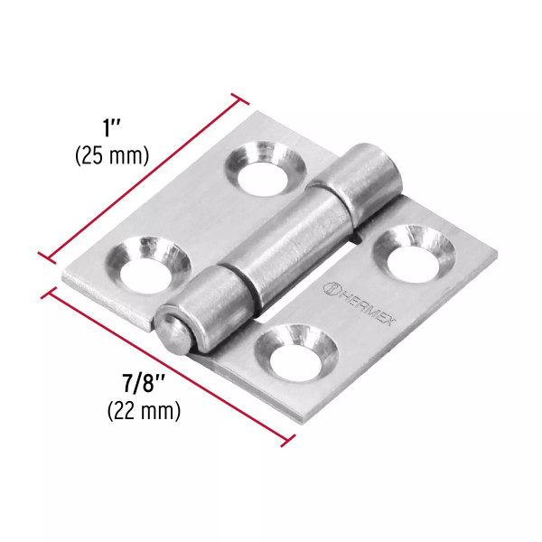 ‣ Bisagra 1" acero inox. HERMEX | Hermex