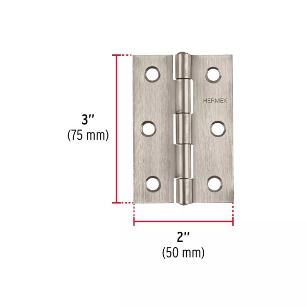 ‣ Bisagra 3" acero inoxidable... | Hermex