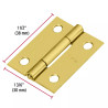 ‣ Bisagras 1-1/2" Acero Latonado | Hermex