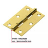 ‣ Bolsa 2 bisagras 2-1/2" acero latonado... | Hermex
