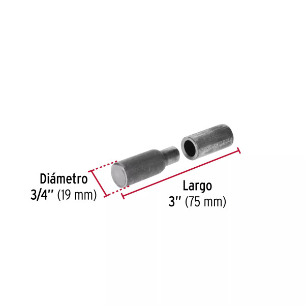 ‣ Bisagra tubular 3/4" soldable, HERMEX | Hermex