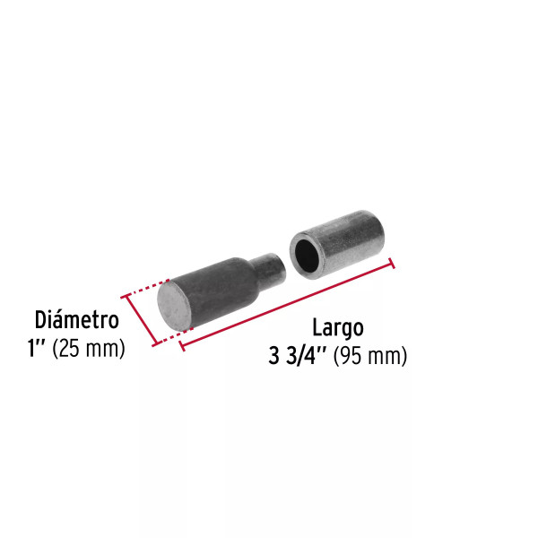 ‣ Bisagra tubular soldable de 1" | Hermex