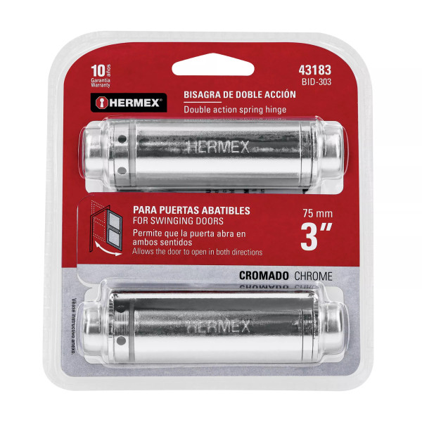 ‣ Bisagra doble acción 3" acero... | Hermex