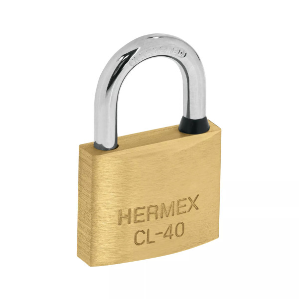 ‣ Blíster 2 candados latón 40mm gancho corto | Hermex