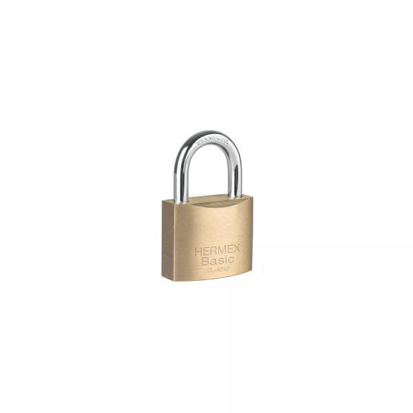‣ Candado latón 40 mm llave tetra blíster | Hermex Basic