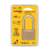 ‣ Candado latón 40 mm gancho largo blíster | Hermex Basic