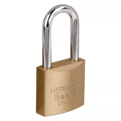 ‣ Candado hierro latón 40 mm, blíster, BASIC | Hermex Basic