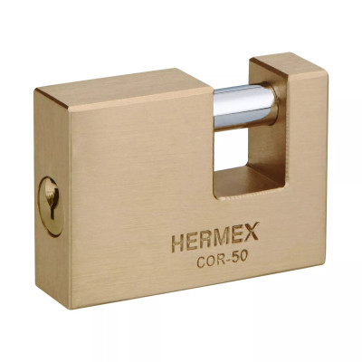 ‣ Candado antipalanca 50mm, latón llave tradicional | Hermex