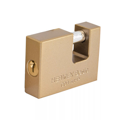 ‣ Candado antipalanca 60 mm hierro, HERMEX BASIC | Hermex