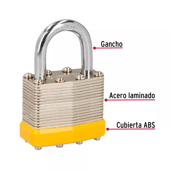 ‣ Juego 4 candados laminados 40 mm | Hermex