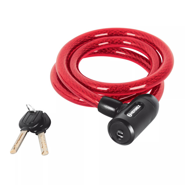 ‣ Candado de cable con llave 15mm X 1.20 m... | Hermex