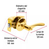 ‣ Cerradura manija "Milán" latón brillante | Hermex