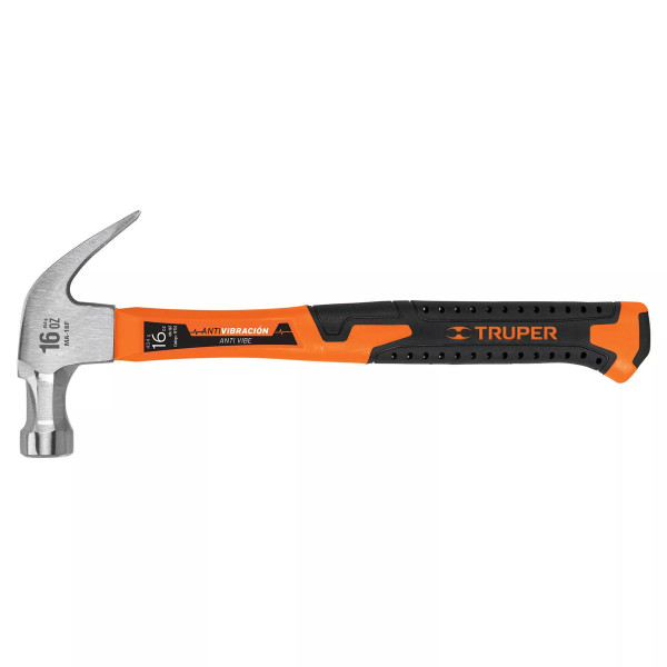 Martillo 16 Oz Uña Curva, Mango Fibra De Vidrio, Truper | Martillos y Mazos Ferreterias Ferretodo