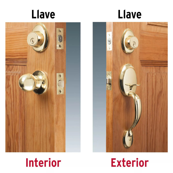 ‣ Jaladera y perilla Berna llave-llave, LB... | Hermex Basic