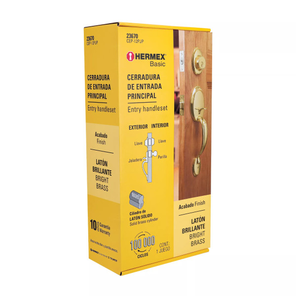 ‣ Jaladera y perilla Berna llave-llave, LB... | Hermex Basic
