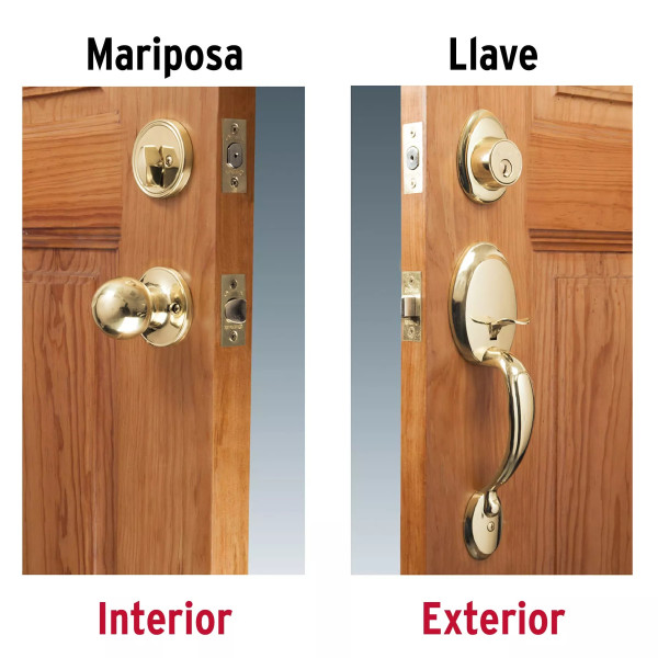 ‣ Jaladera y perilla Berna llave-mariposa, LB... | Hermex Basic