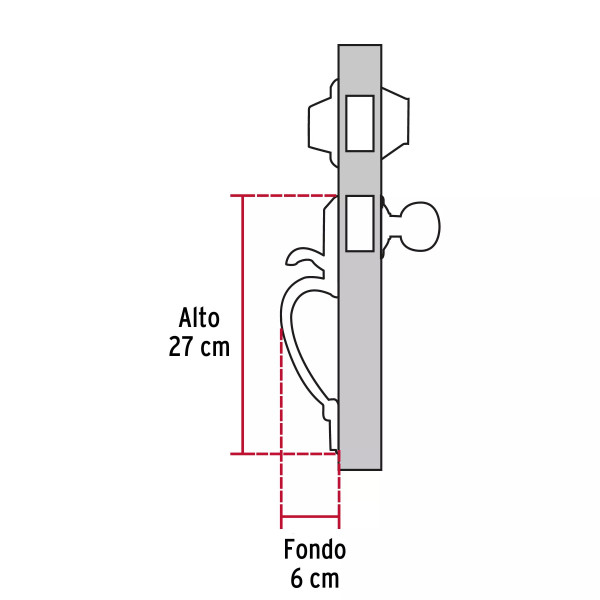 ‣ Jaladera y perilla Berna llave-llave, cromo mate... | Hermex Basic