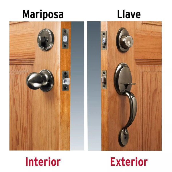 ‣ Jaladera y perilla Berna llave-mariposa, LA | Hermex Basic