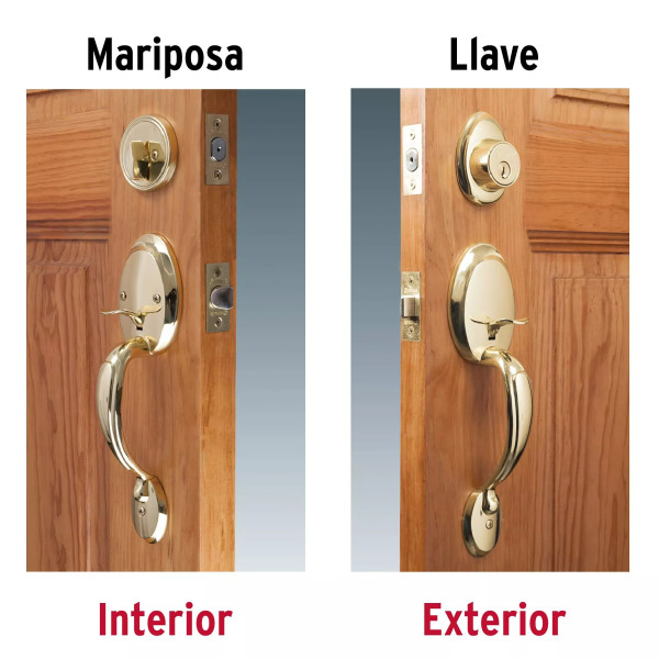‣ Doble jaladera y perilla Berna mariposa LB... | Hermex Basic