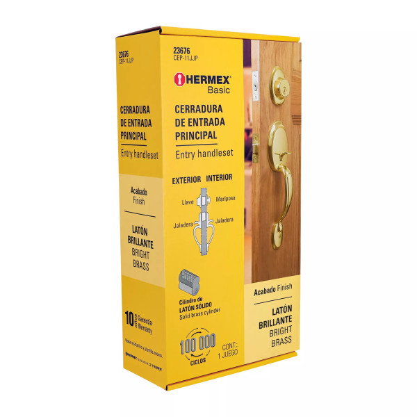 ‣ Doble jaladera y perilla Berna mariposa LB... | Hermex Basic
