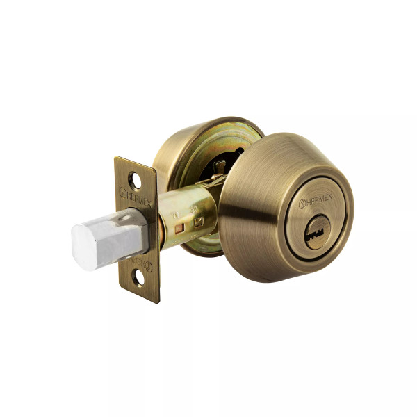 ‣ Cerrojo llave-llave latón antiguo HERMEX | Hermex