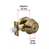 ‣ Cerrojo llave-llave latón antiguo HERMEX | Hermex