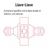 ‣ Cerrojo llave-llave cromo mate HERMEX | Hermex Basic