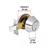 ‣ Cerrojo llave-mariposa cromo mate HERMEX | Hermex Basic