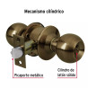 ‣ Cerradura esfera latón antiguo HERMEX | Hermex