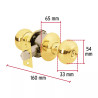‣ Cerradura oval latón brillante para entrada | Hermex