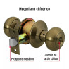 ‣ Cerradura oval entrada latón antiguo HERMEX | Hermex