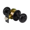 ‣ Cerradura pomo oval negra para entrada | Hermex