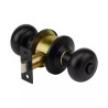 ‣ Cerradura pomo negra oval para baño HERMEX | Hermex