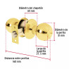 ‣ Cerradura esfera cilíndrico brillante BASIC | Hermex Basic