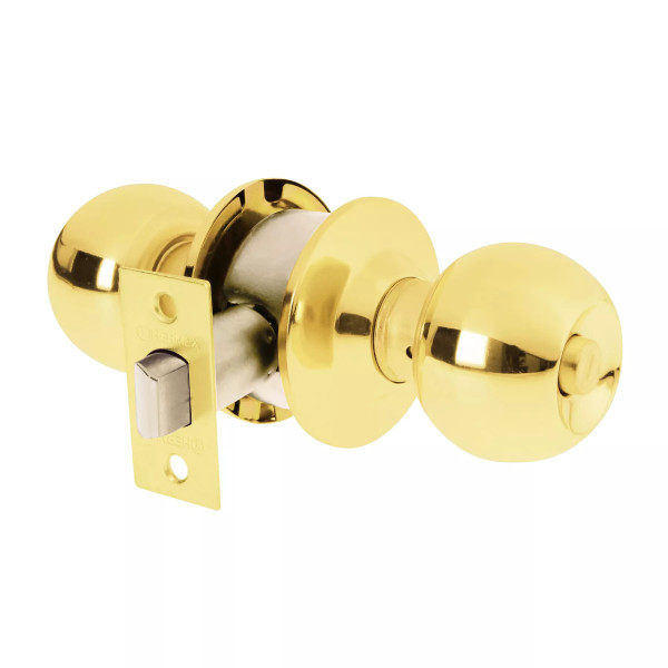 ‣ Cerradura esfera cilíndrica baño brillante | Hermex Basic