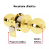 ‣ Cerradura esfera cilíndrica baño brillante | Hermex Basic