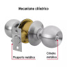 ‣ Cerradura esfera cilíndrica cromo BASIC | Hermex Basic